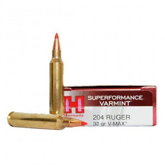 HORNADY 83204 204 RUGER 32 GR V-MAX® SUPERFORMANCE BOX OF 20 HRN-83204