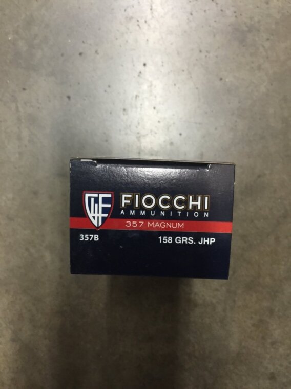 FIOCCHI AMMUNITION 357 MAGNUM, JHP, 158 GRAIN, BOX OF 50, FIO-357B