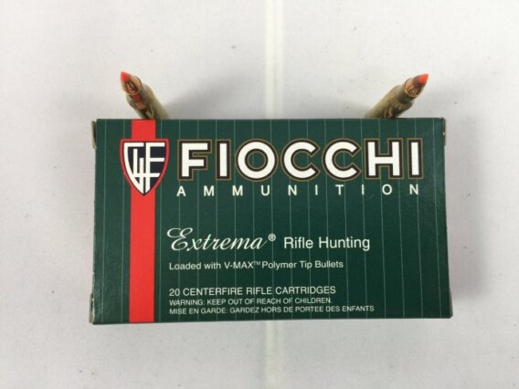 FIOCCHI AMMUNITION 222REM 50 GRAIN, VMAX, BOX OF 20, FIO-222HVA