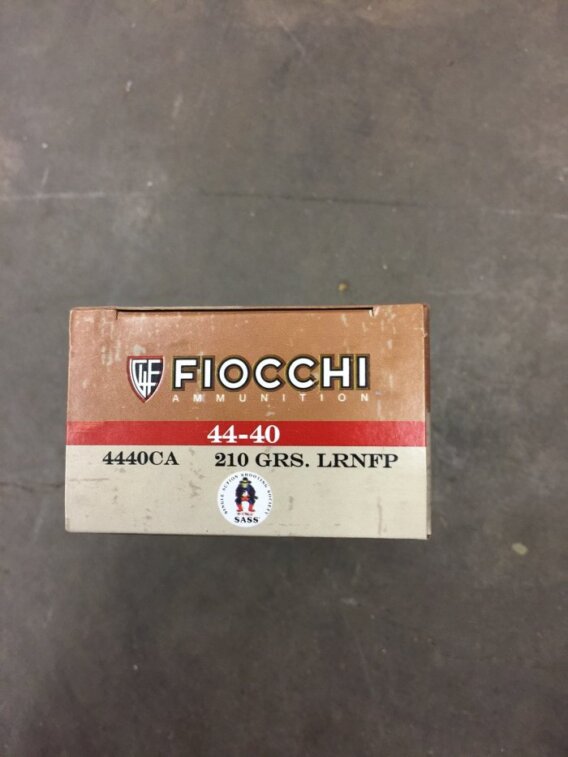 FIOCCHI AMMUNITION 44-40 WIN 210 GRAIN, LRNFP, BOX OF 50, FIO-4440CA