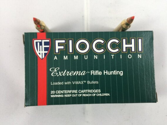 FIOCCHI AMMUNITION 22-250 REM 55 GRAIN, VMAX, BOX OF 20, FIO-22250HVD