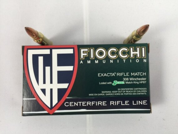 FIOCCHI AMMUNITION 308WIN 175 GRAIN, HPBTMK, BOX OF 20, FIO-308MKD