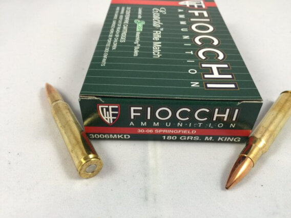 FIOCCHI AMMUNITION 30-06 SPRING 180 GRAIN, HPBTMK, BOX OF 20, FIO-3006MKD