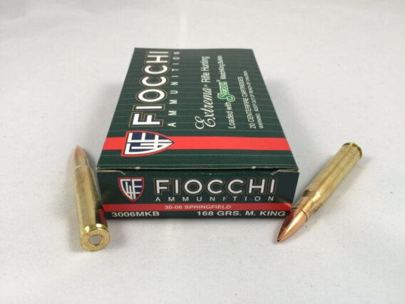 FIOCCHI AMMUNITION 30-06 SPRING 168 GRAIN, HPBTMK, BOX OF 20, FIO-3006MKB