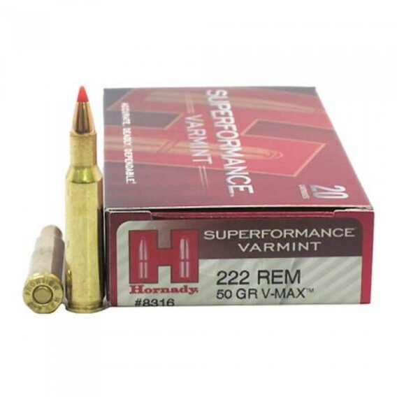 HORNADY 8316 222 REM 50 GR V-MAX® SUPERFORMANCE® HRN-8316