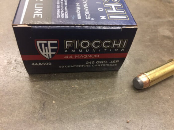 FIOCCHI AMMUNITION 44 MAGNUM, JSP, 240 GRAIN, BOX OF 50, FIO-44A500