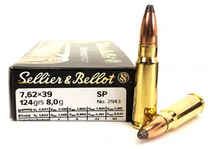 Sellier & Bellot 7.62X39 124GR, SP, 20 RD, S+B-762X39SP-20 - Western Metal  Inc.