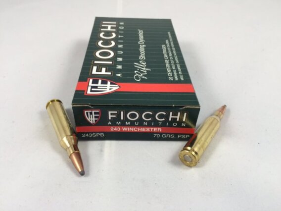 FIOCCHI AMMUNITION 243 WIN 70 GRAIN, PSP, BOX OF 20, FIO-243SPB