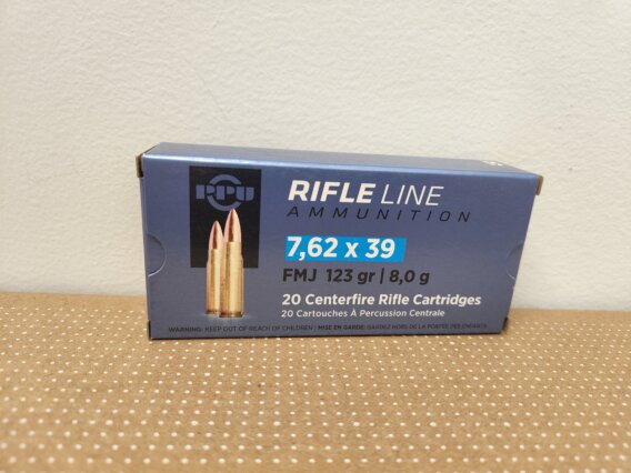 PPU 7.62X39 123GR FMJ 20RD