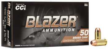 CCI Blazer Brass 10mm Auto, 180 GR, FMJ, 50 RD, CCI-5221-50