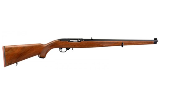 Ruger 1265 10/22 Carbine Semi-Auto Rifle 22 LR, 18.5" Bbl, 10 Rnd. Black Alloy Barrel, Walnut Mannlicher Stock, 0604-2092
