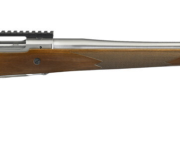 Ruger 57125 Hawkeye Hunter Bolt Action Rifle, 204 Ruger, 24" Bbl, Stainless, Walnut Stock, 5+1 Rnd, 0604-2362