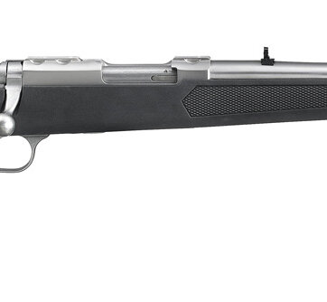 Ruger 7419 77/357 Bolt Action Rifle, 357 Mag, 18.5" Bbl, Stainless, Synthetic Stock, Threaded, Thread Protector, 5+1 Rnd, 0604-2349