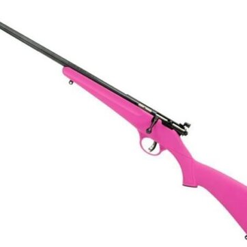 Savage 13844 Rascal Bolt Action Rifle, LH, 22 LR 16.125" BBL Single Shot Pink Syn, 0685-2196