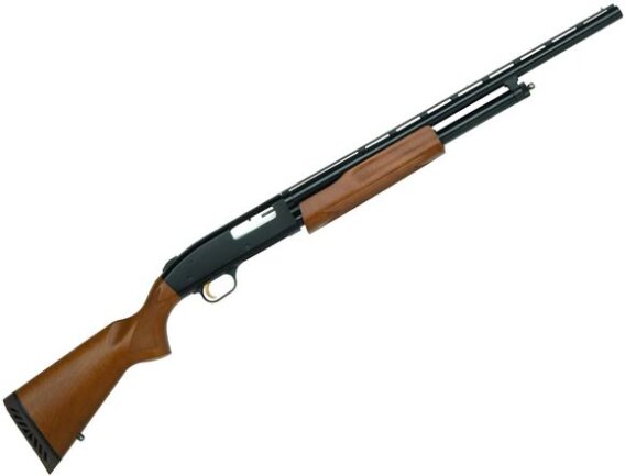 Mossberg 54132 500 Bantam Pump Shotgun 20 GA, RH, 22 in, Blue, Wood, 5+1 Rnd, Accu-Set, Vent Rib, 3 in, 0902-0279