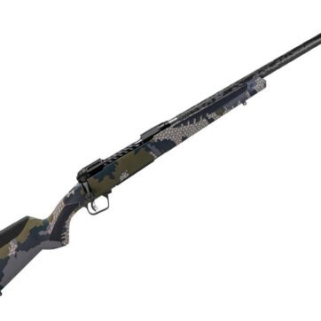 Savage 58018 110 Ultralite Camo 6.5 Creedmoor 22 in Black Carbon Fiber BBL, Camouflage Savage Woodland Camo Synthetic Stock, 0685-2636