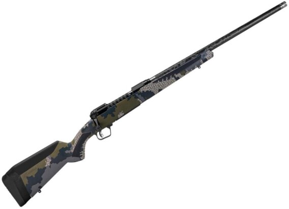 Savage 58021 110 Ultralite Camo 30-06 Spfld 22 in Black Carbon Fiber BBL, Camouflage Savage Woodland Camo Synthetic Stock, 0685-2639