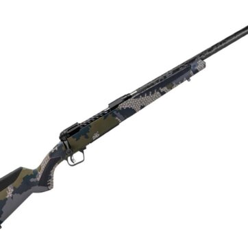 Savage 58017 110 Ultralite Camo 308 Win 22 in Black Carbon Fiber BBL, Camouflage Savage Woodland Camo Synthetic Stock, 0685-2635