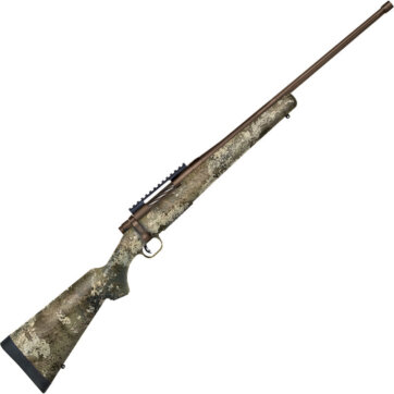 Mossberg 28074 Patriot Predator Bolt Rifle 22-250 22" Fluted Threaded BBL, Brown Cerakote Syn Strata Stk, PIC Rail, 0902-1634
