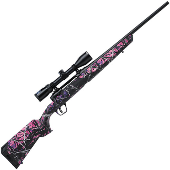 Savage 57478 Axis XP Compact Bolt Action Rifle, 6.5 Creed., 20" Bbl, Black, Muddy Girl Camo, 3-9x40 Scope, 4+1 Rnd, 0685-2407