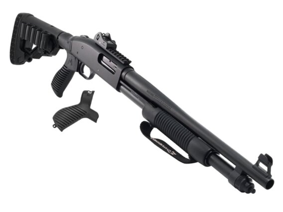 Mossberg 50696 590 Pump Shotgun, 12 GA, 20"Bbl, Flex Tactical Stock, 8+1 Rnd, 0902-1698