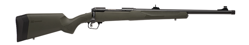 Savage 57534 110 Hog Hunter Bolt Action Rifle, 350 Legend, 18" BBL, Green Syn Stock, Matte Blk, 4+1 Rnd, Sights, Accu-trigger,, 0685-2253