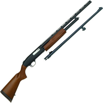 Mossberg 54188 500 Bantam Combo Pump Shotgun 20 GA, RH, 22/24 in, Blue, Wood, 5+1 Rnd, Accu-Set, Vent Rib, 3 in (163632), 0902-0311