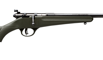 Savage 13790 Rascal Youth Bolt Action Rifle 22 LR, RH, 16.125 in, Satin Blued, Green Synthetic Stock, 1 Rnd, Accu-Trigger, 0685-1181