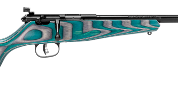 Savage 13802 Rascal Minimalist Single Shot Bolt Rifle, 22 LR, 16.13" BBL, Teal/Gray, Accutrigger, 0685-2481