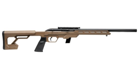 Savage 45124 64 Precision Semi Auto Rifle, 22 LR, 16.5 " Threaded Heavy Bbl, FDE Synthetic Chassis, 1-Pc Pic Rail, 10 Round Mag, 0685-2547
