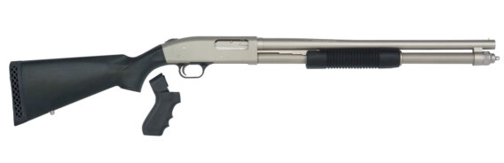 Mossberg 50299 590 Mariner Pump Shotgun Shotgun 12 GA 20" Bead Marinecote S/S Syn Blk 9Rnd w/PG Kit, 0902-0060