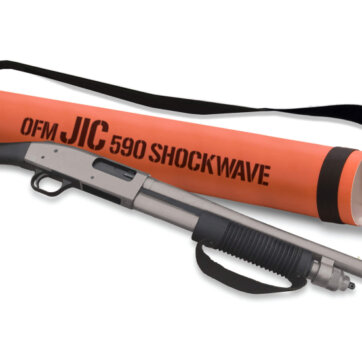 Mossberg 50656 590 JIC Shockwave Pump Shotgun, 12 Ga, 14" Bbl, Cerakote Stnls, 6-Rnd, Strapped Forend, Carry Tube, Non NFA, 0902-1517