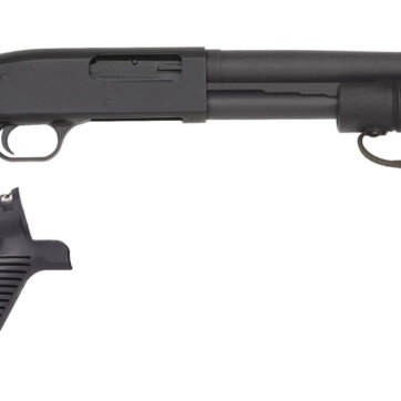 Mossberg 50691 590 Pump Shotgun, 12 GA, 18.5"Bbl, Black, Bead Sight, Flex Tactical Stock Pistol Grip, 6+1 Rnd, 0902-1692