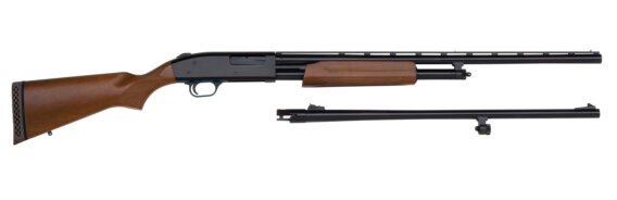 Mossberg 54282 500 Hunting Combos Pump Shotgun 20 GA, RH, 24/26 in, Blue, Wood, 5+1 Rnd, Accu-Set, Vent Rib, 3 in, 0902-0070
