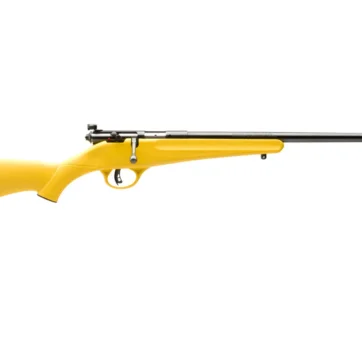 Savage 13805 Rascal Youth Bolt Action Rifle 22 LR, RH, 16.125 in, Satin Blued, Yellow Synthetic Stock, 1 Rnd, Accu-Trigger, 0685-1183
