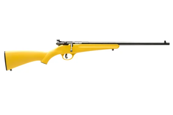 Savage 13805 Rascal Youth Bolt Action Rifle 22 LR, RH, 16.125 in, Satin Blued, Yellow Synthetic Stock, 1 Rnd, Accu-Trigger, 0685-1183