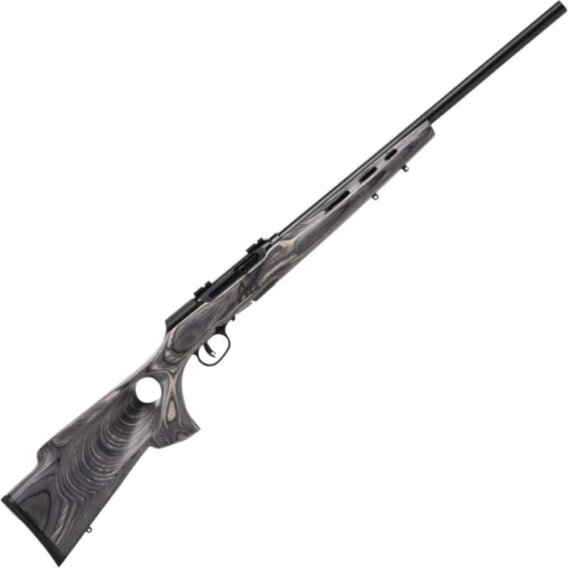 Savage 47215 A22 Semi Automatic Rifle, 22LR, 22" Satin Heavy BBL, Grey Laminate Target Thumbhole Stock, 10 Round Rotary Magazine, 0685-1870