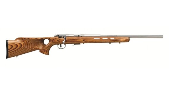 Savage 96200 93R17 BTVS Bolt Action Rifle 17 HMR, RH, 21 in, Stainless Steel, Wood Stk, 5+1 Rnd, Accu-Trigger, 0685-0003