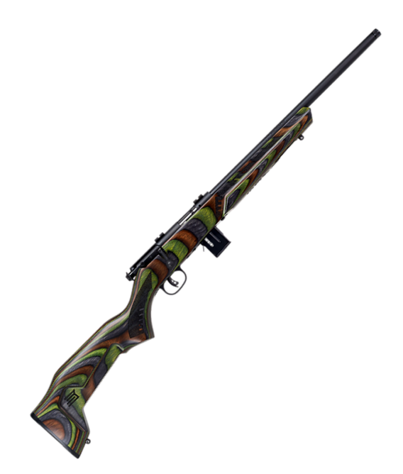 Savage 96636 93R17 Minimalist, Bolt Action Rifle, 17 HMR, Green Laminate Stock, 18" Threaded Barrel, AccuTrigger, 10 Round Magazine, 0685-2367