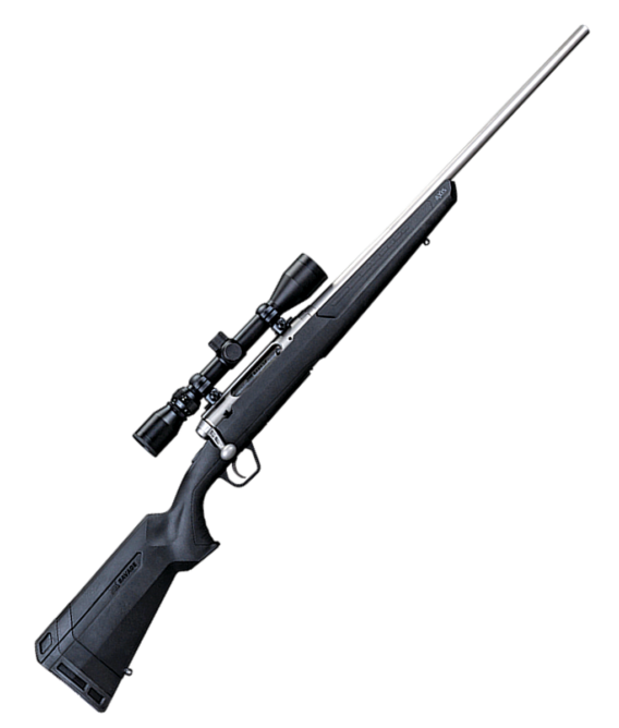 Savage 57285 Axis XP Stainless Bolt Action Rifle 30-06 SPR, 22" Bbl Ss, Blk Syn Stock, 4 Rnd Dm, Weaver 3-9X40, Accutrigge, 0685-2090