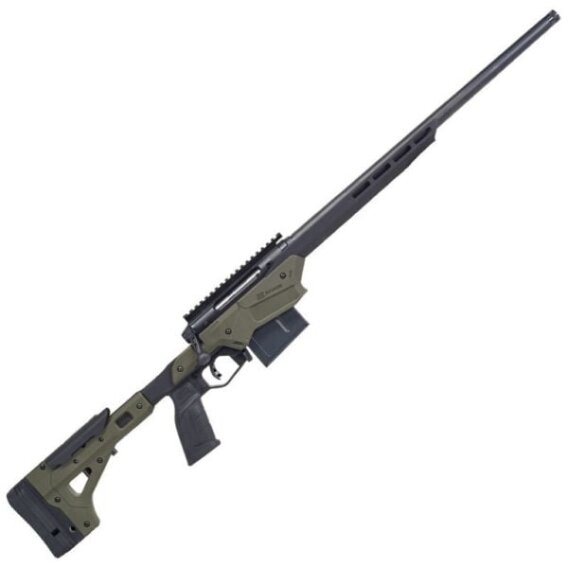 Savage 57550 Axis II Precision Bolt Action Rifle, .243 Win, MDT Olive Chassis, 22 In, Hvy Threaded Barrel, 10 Round AICS Mag, 0685-2356