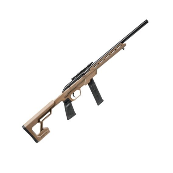 Savage 45125 64 Precision Semi Auto Rifle, 22 LR, 16.5 " Threaded Heavy Bbl, FDE Synthetic Chassis, 1-Pc Pic Rail, 20 Round Mag, 0685-2546