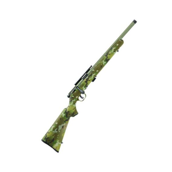 Savage 93209 93 FV-SR Bolt Action Rifle, 22 WMR, 16.5" Fluted Bbl, Threaded, Bazooka Green Syn Stk, 5+1 Rnd, 0685-2411