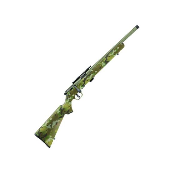 Savage 96827 93R17 FV-SR BoltAction Rifle, 17HMR, 16.5" Fluted Bbl, Threaded, Bazooka Green Syn Stk, 5+1 Rnd, 0685-2412