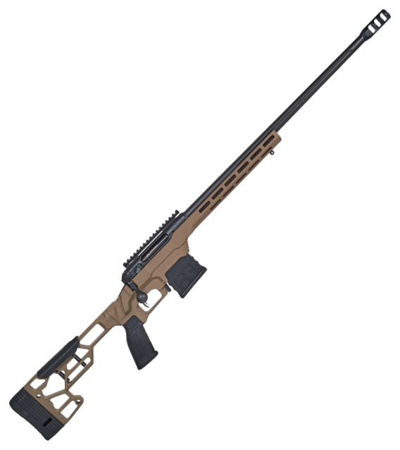 Savage 57593 110 Precision BA Rifle 300 PRC, MDT Chassis FDE, 24 In Heavy Threaded Barrel, 20 MOA Rail, Muzzle Brake, 5 Rnd., 0685-2614