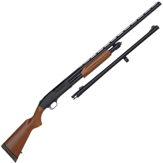 Mossberg 68224 835 Flex Pump Shotgun 12 Ga 28/24" Combo Field/Slug Wood STK 5+1 Shot, 0902-1598