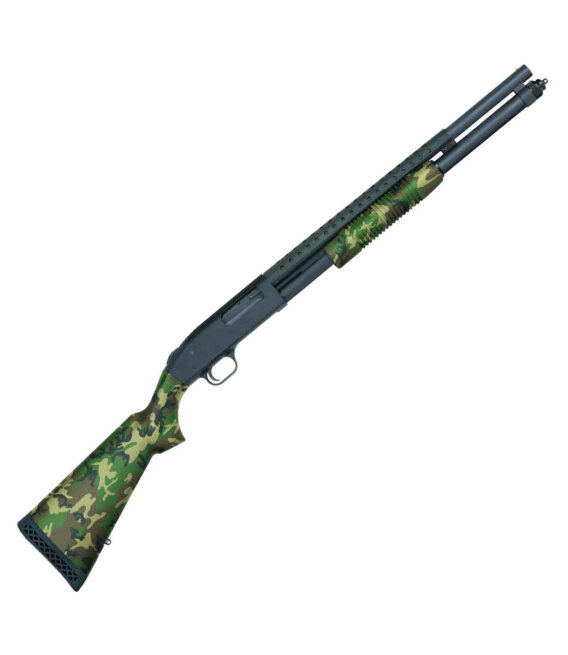 Mossberg 50710 590 Pump Action Shotgun, 12 Ga, 20" Bbl, US Woodland Camo, Heatshield, 8+1 Rnd, 0902-1753