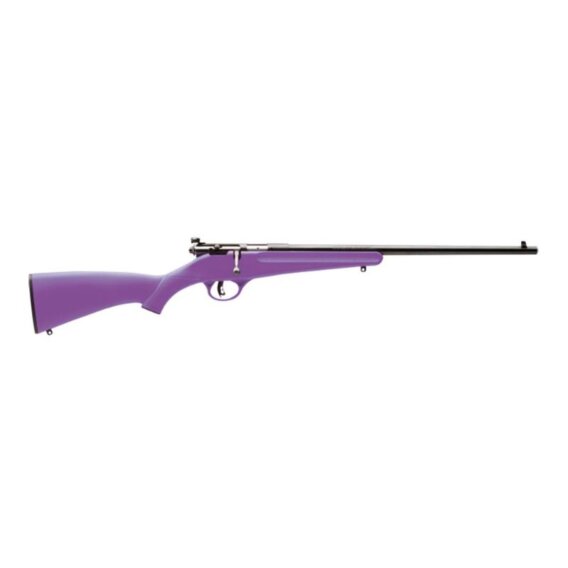 Savage 13783 Rascal Single Shot 22 Rifle Synthetic Stock Purple, Peep Sights, Accu-Trigger, 16-1/8" Barrel, 0685-1780