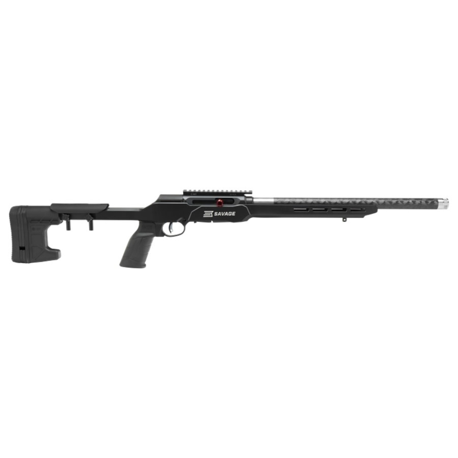 Savage 47256 A22 Precision Lite Semi-Auto Rifle, 22 LR, 18" Bbl, Carbon Fiber Wrap Stainless Steel, Adj. Stock, 10+1 Rnd, 0685-2491