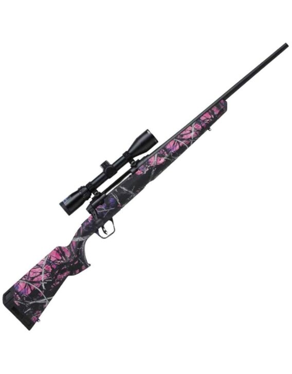 Savage 57273 Axis XP Camo Compact Muddy Girl Bolt Action Rifle 7MM-08 Rem, 20" Bbl Blk, Muddy Girl Camo Syn Stock, 4 Rnd Dm, W, 0685-2082